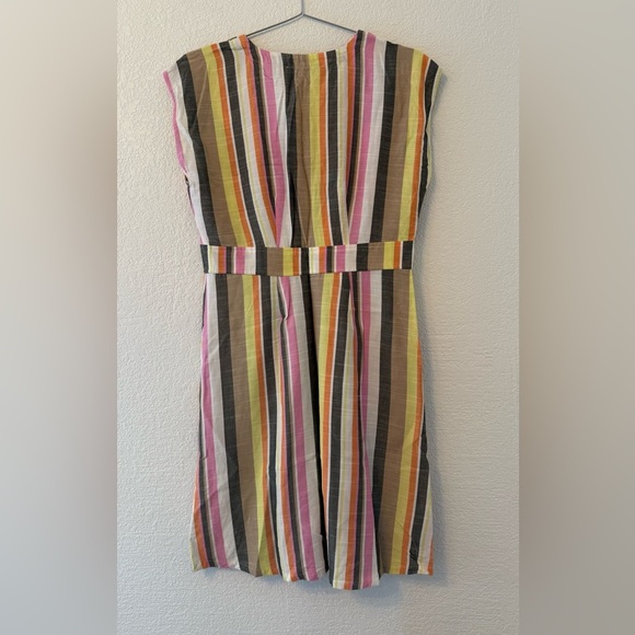 New LOFT Colorful Buttoned Sundress Cap Sleeves, V-neck Size 6 Petite - Picture 7 of 10